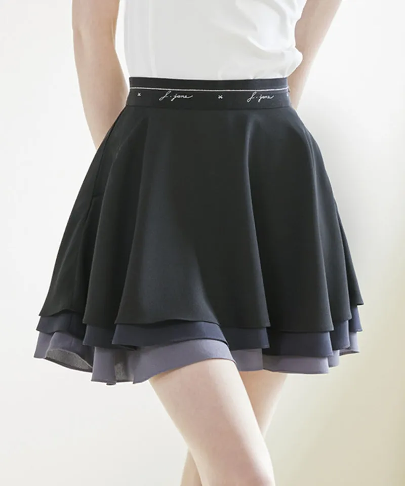 J.Jane Can-can Flare Skirt - Black