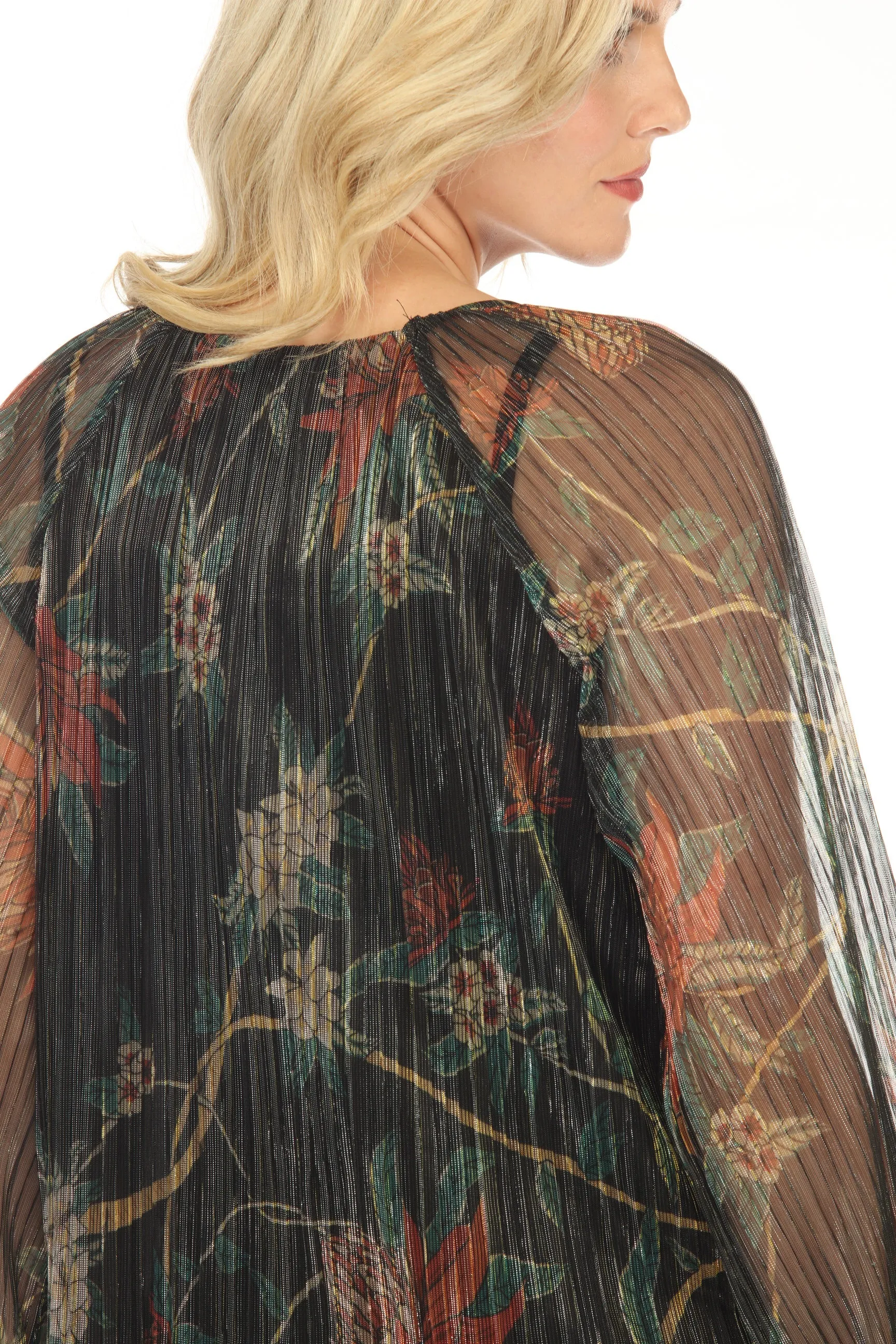 Johnny Was Love Evelina Metallic Floral Long Sleeve Blouse L17223
