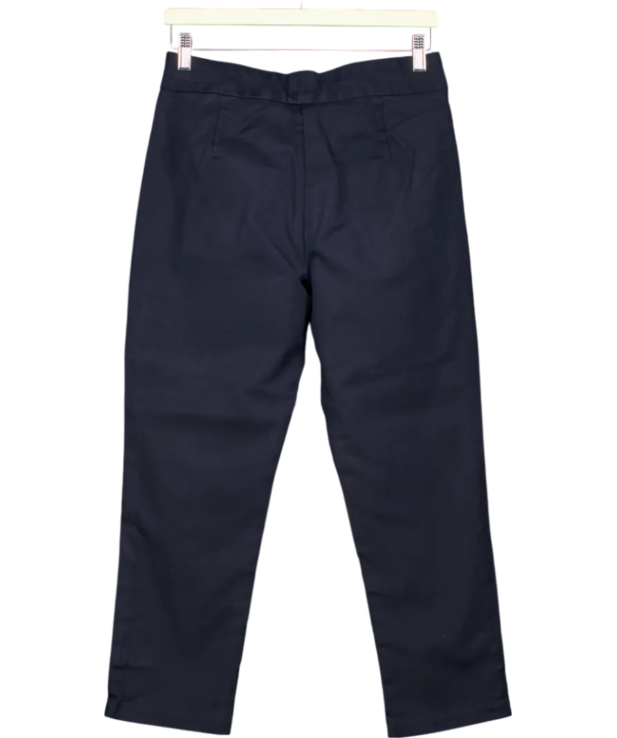 Karen Millen Blue Essential Woven Straight Leg Trousers UK 10