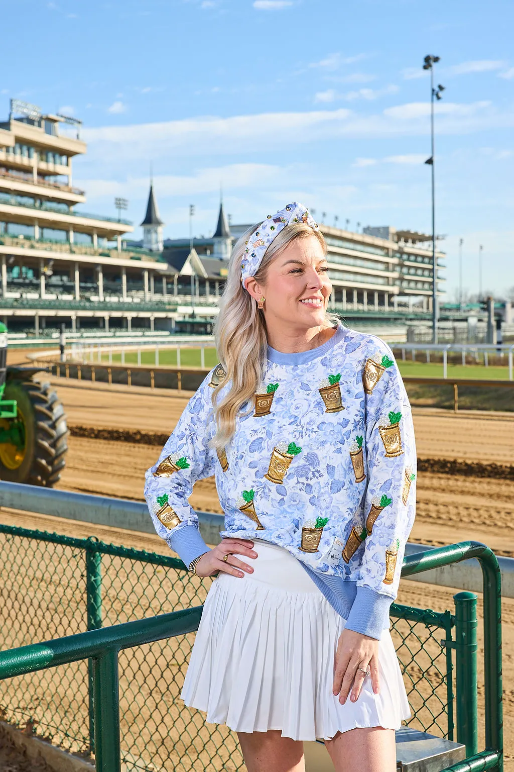 Kentucky Derby X Laura Ashley Mint Julep Floral Sweatshirt
