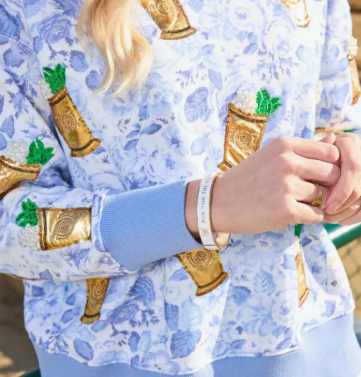Kentucky Derby X Laura Ashley Mint Julep Floral Sweatshirt