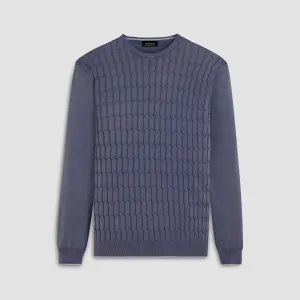 Knit Stitch Crew Neck Sweater
