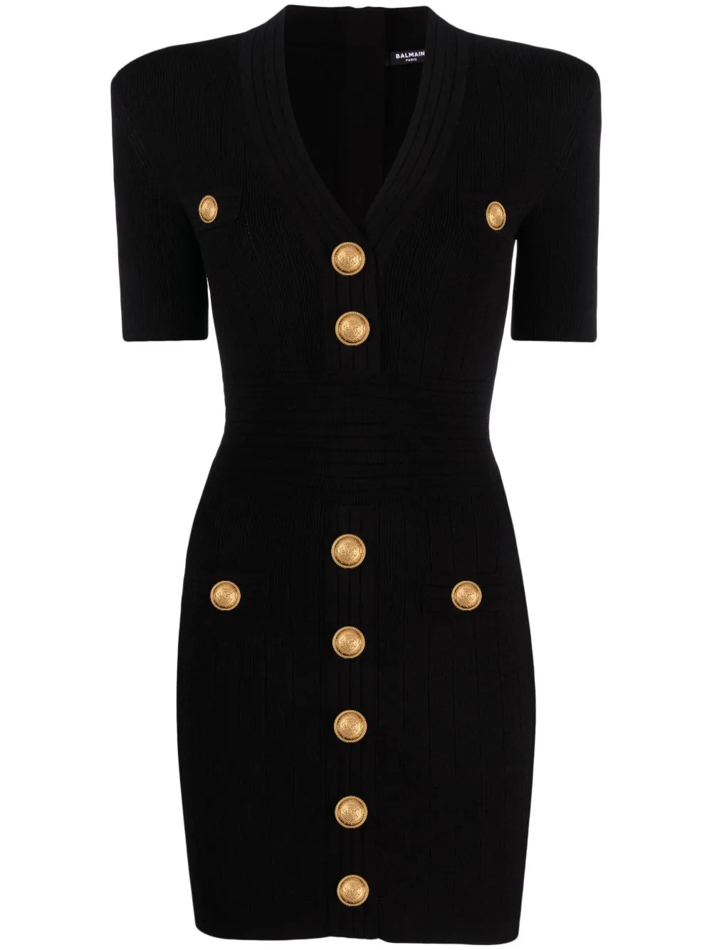 Knitted v-necked dress