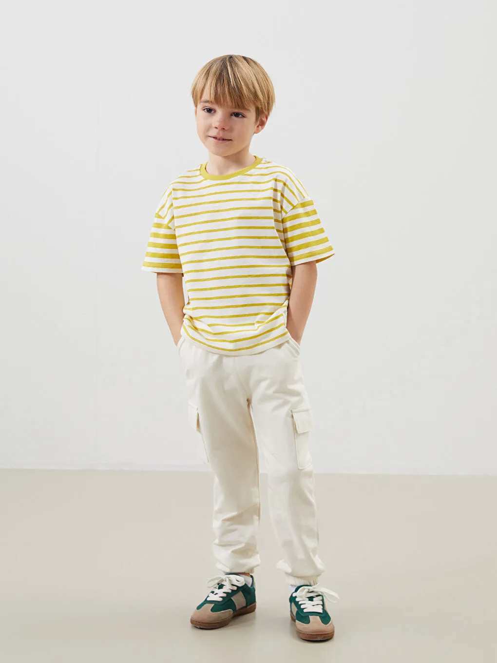 LCW Kids Beige Elastic Waist Boy Jogger Tracksuit Bottom