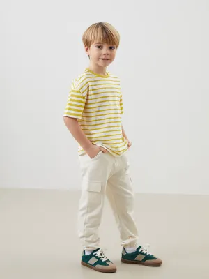 LCW Kids Beige Elastic Waist Boy Jogger Tracksuit Bottom