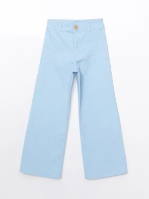 LCW Kids Blue Adjustable Waist Elastic Girl Trousers
