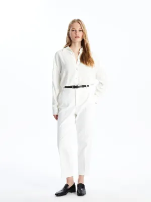 LCW Vision

Ecru Waist Belted Relaxed Fit Women's Trousers