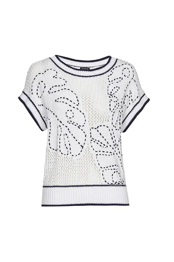 LEAF DETAIL LOOSE PULLOVER