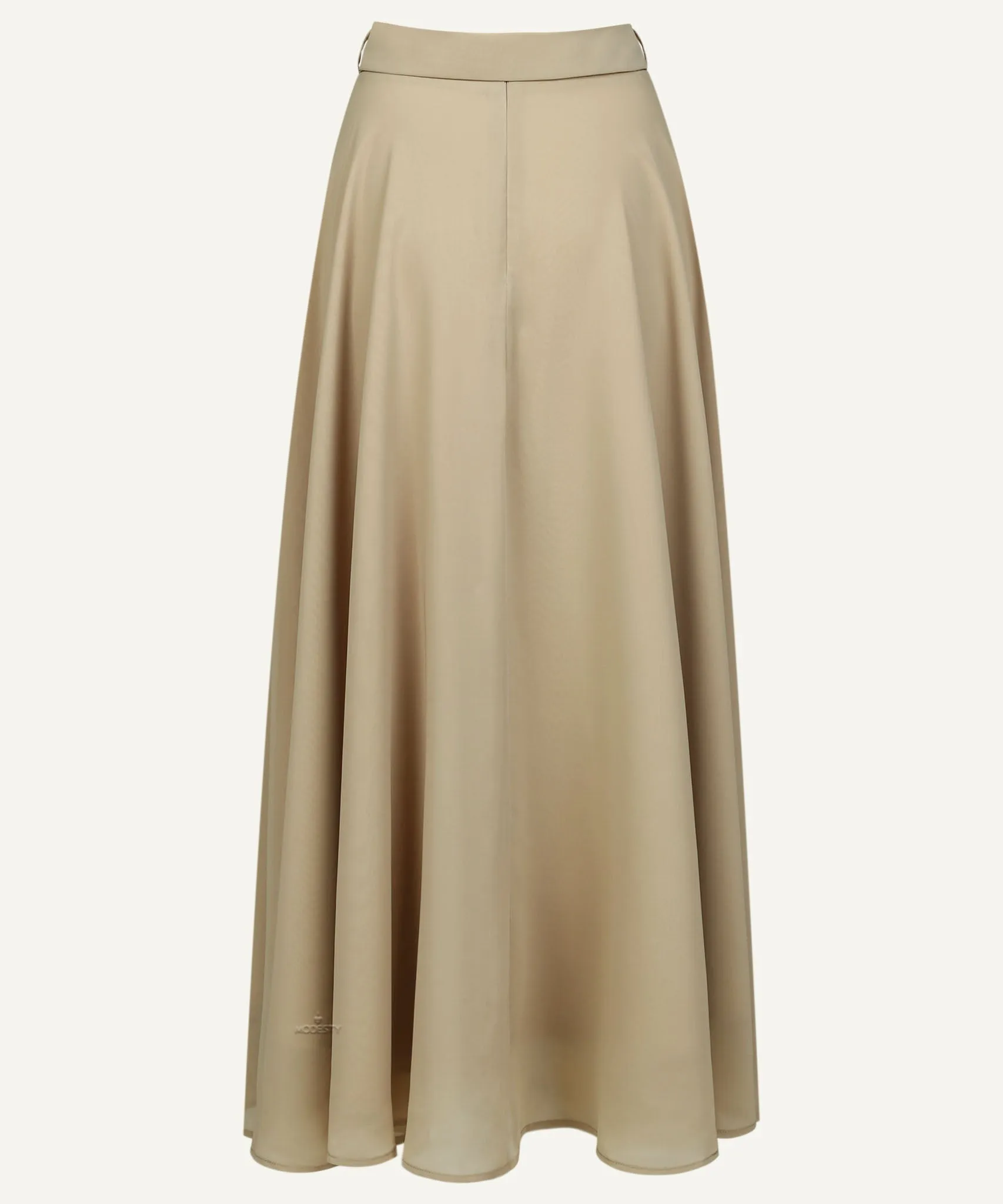 Little Green Draped Chiffon Maxi Skirt