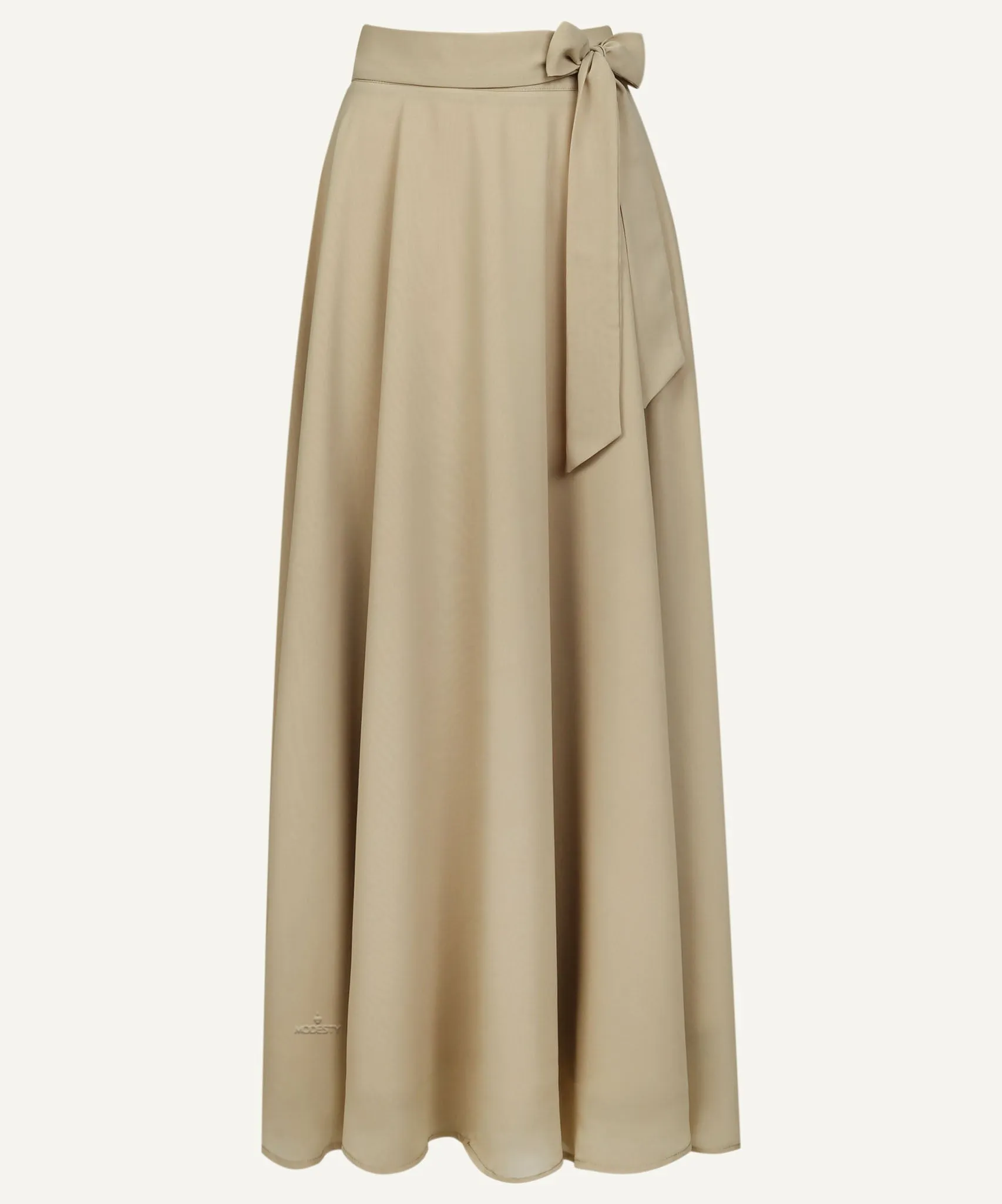 Little Green Draped Chiffon Maxi Skirt