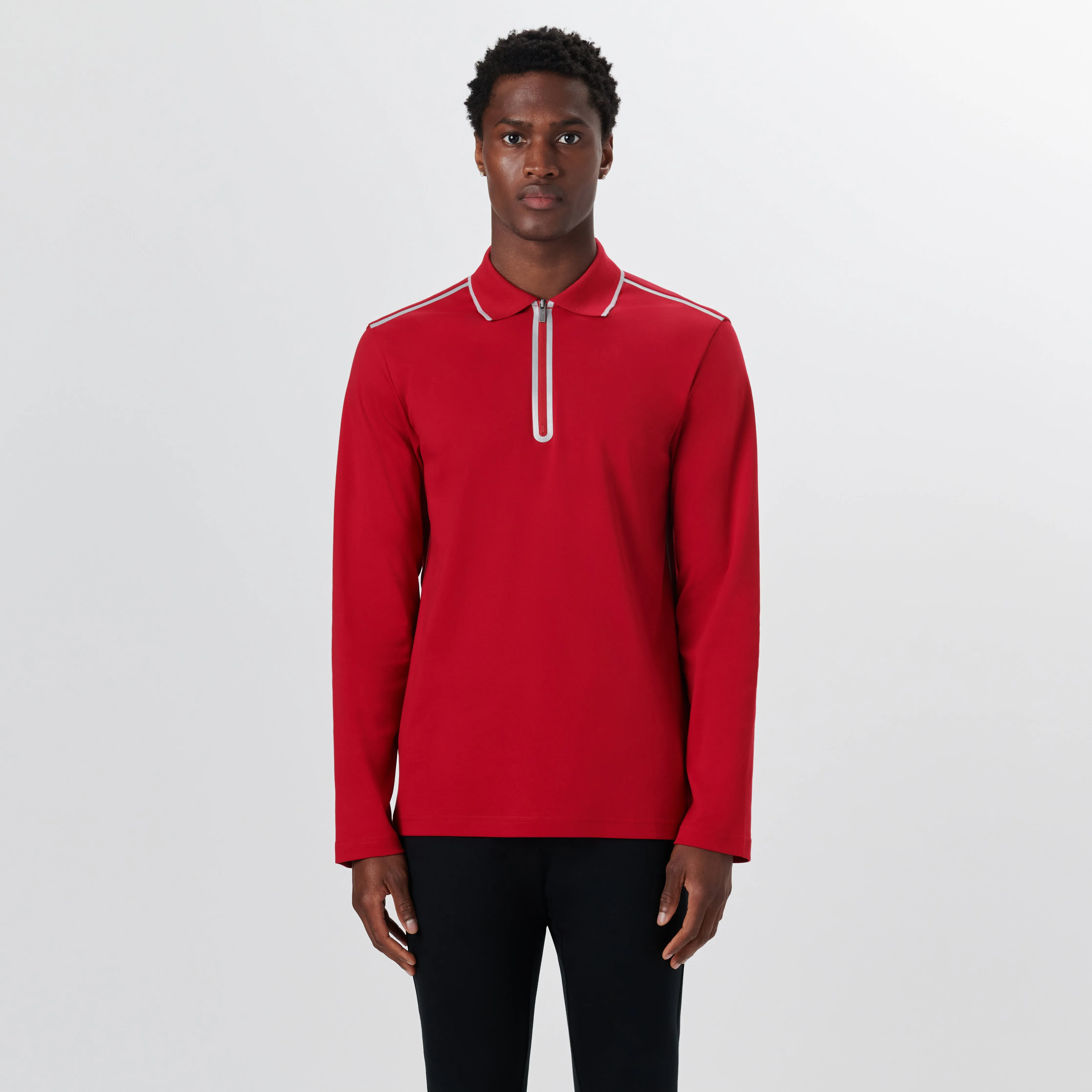 Long Sleeve Quarter Zip Polo