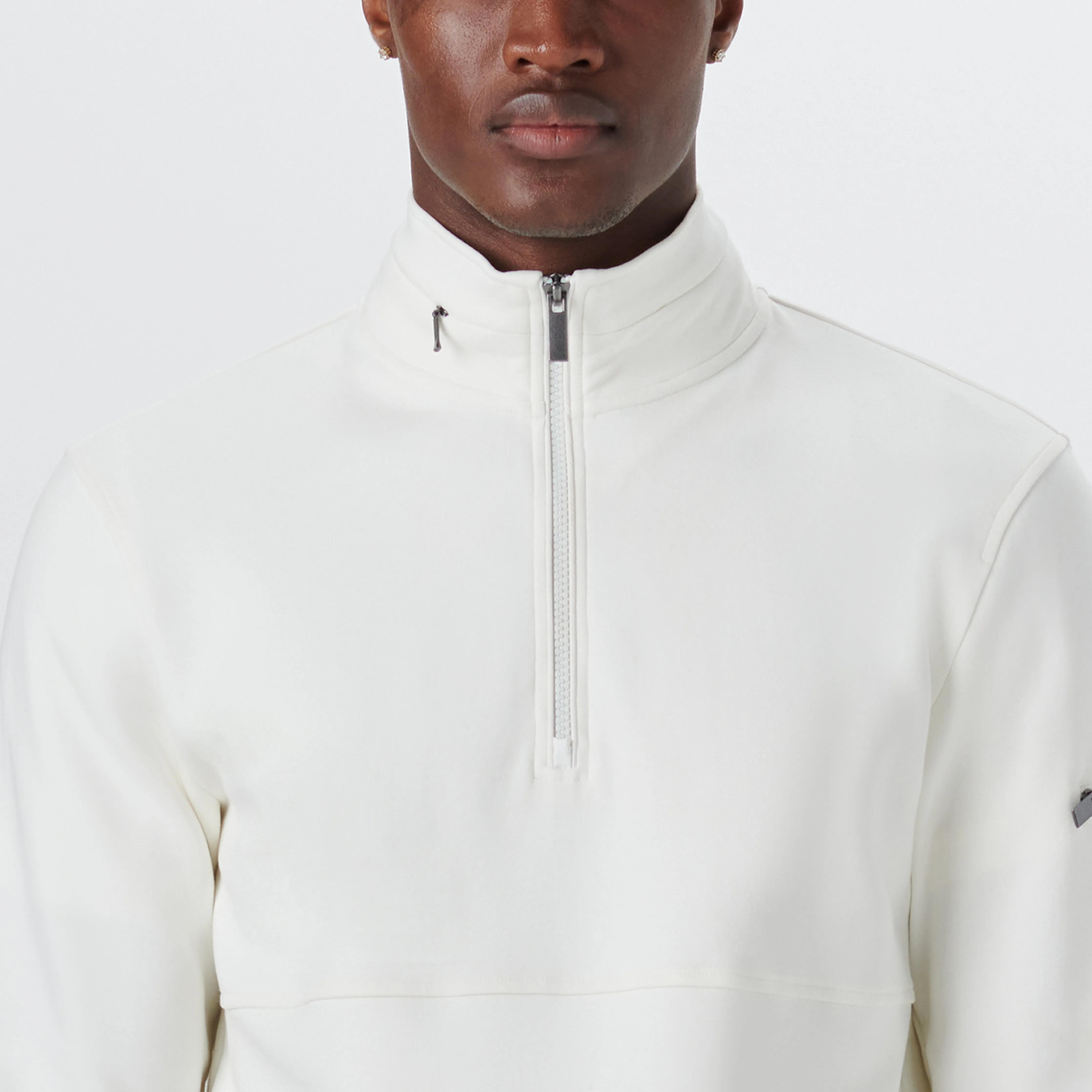 Long Sleeve Quarter Zip Pullover With Hood