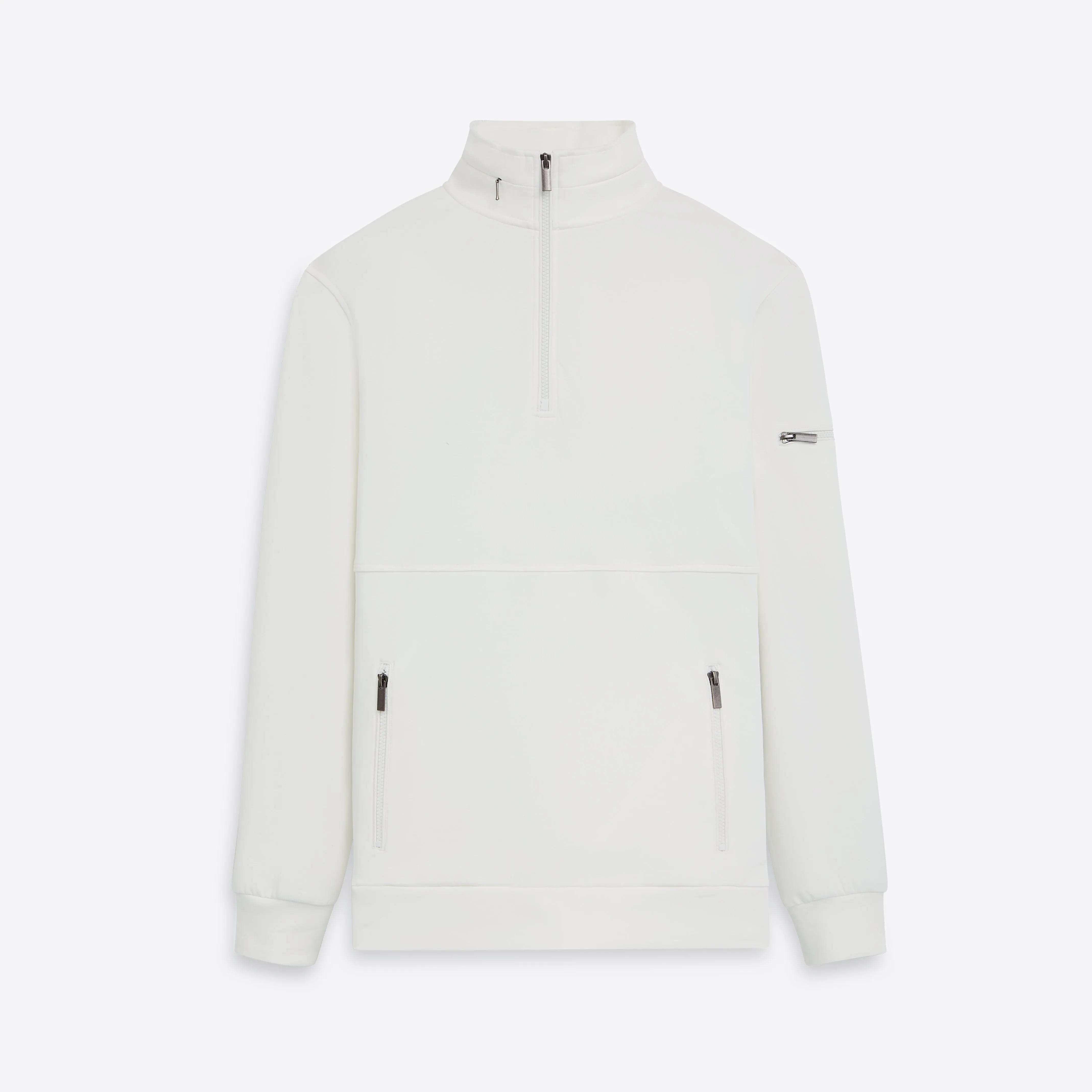 Long Sleeve Quarter Zip Pullover With Hood