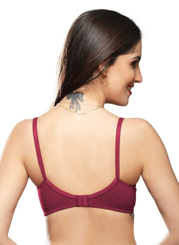 Lovable Brick Red Padded Non Wired Full Coverage Bra SPICE-28-Brick-Red