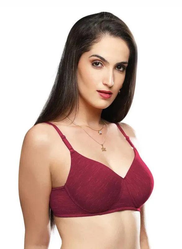 Lovable Brick Red Padded Non Wired Full Coverage Bra SPICE-28-Brick-Red