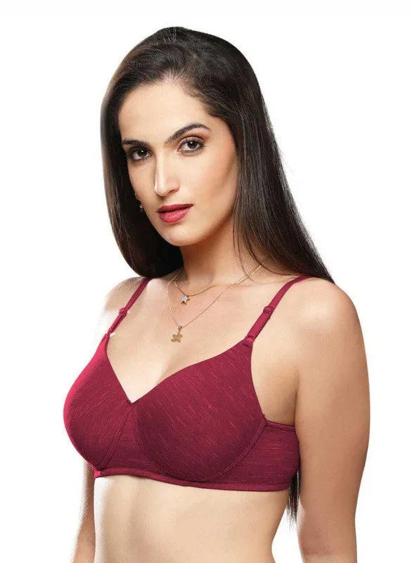 Lovable Brick Red Padded Non Wired Full Coverage Bra SPICE-28-Brick-Red
