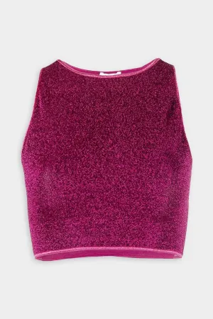 Lumiere Crop Top in Dark Fucsia