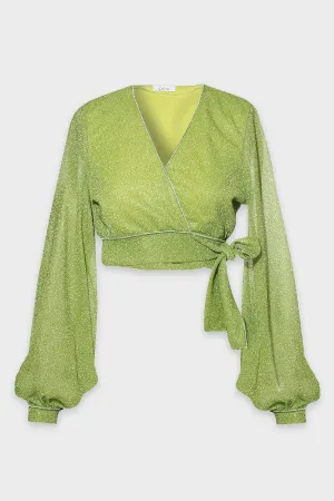 Lumière Tied Shirt in Lime