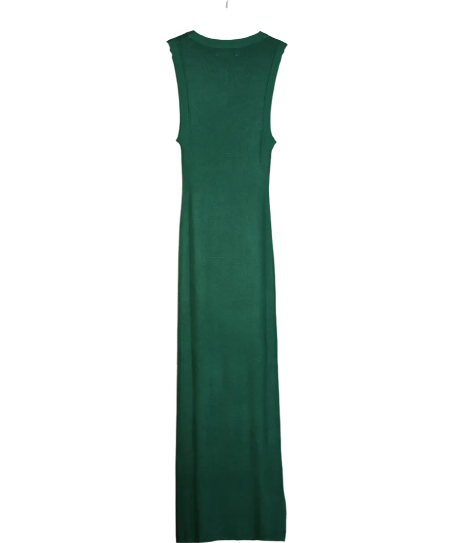 MANGO Green Knit Long Dress UK M