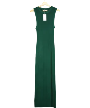 MANGO Green Knit Long Dress UK M