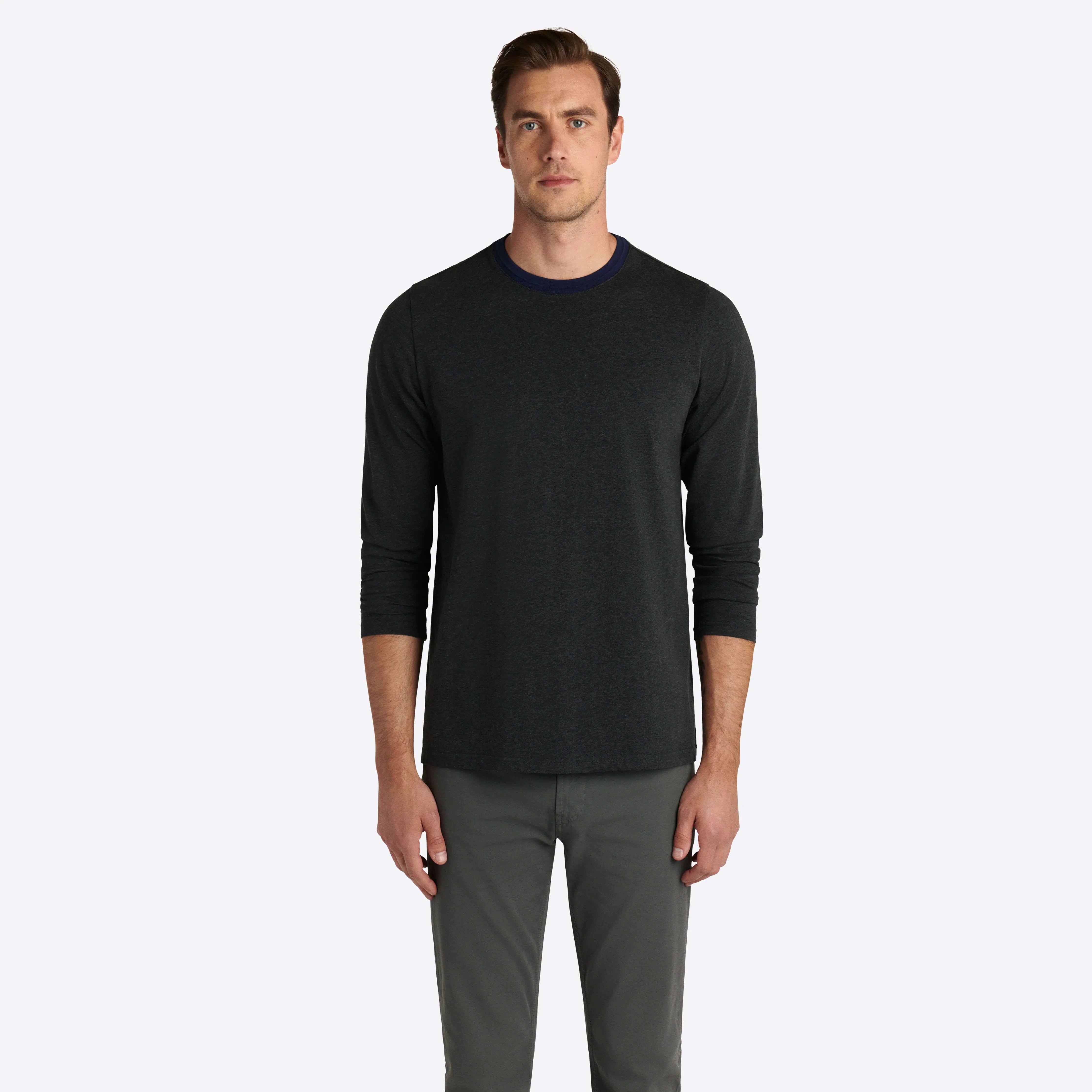 Marbled Long Sleeve Crew Neck