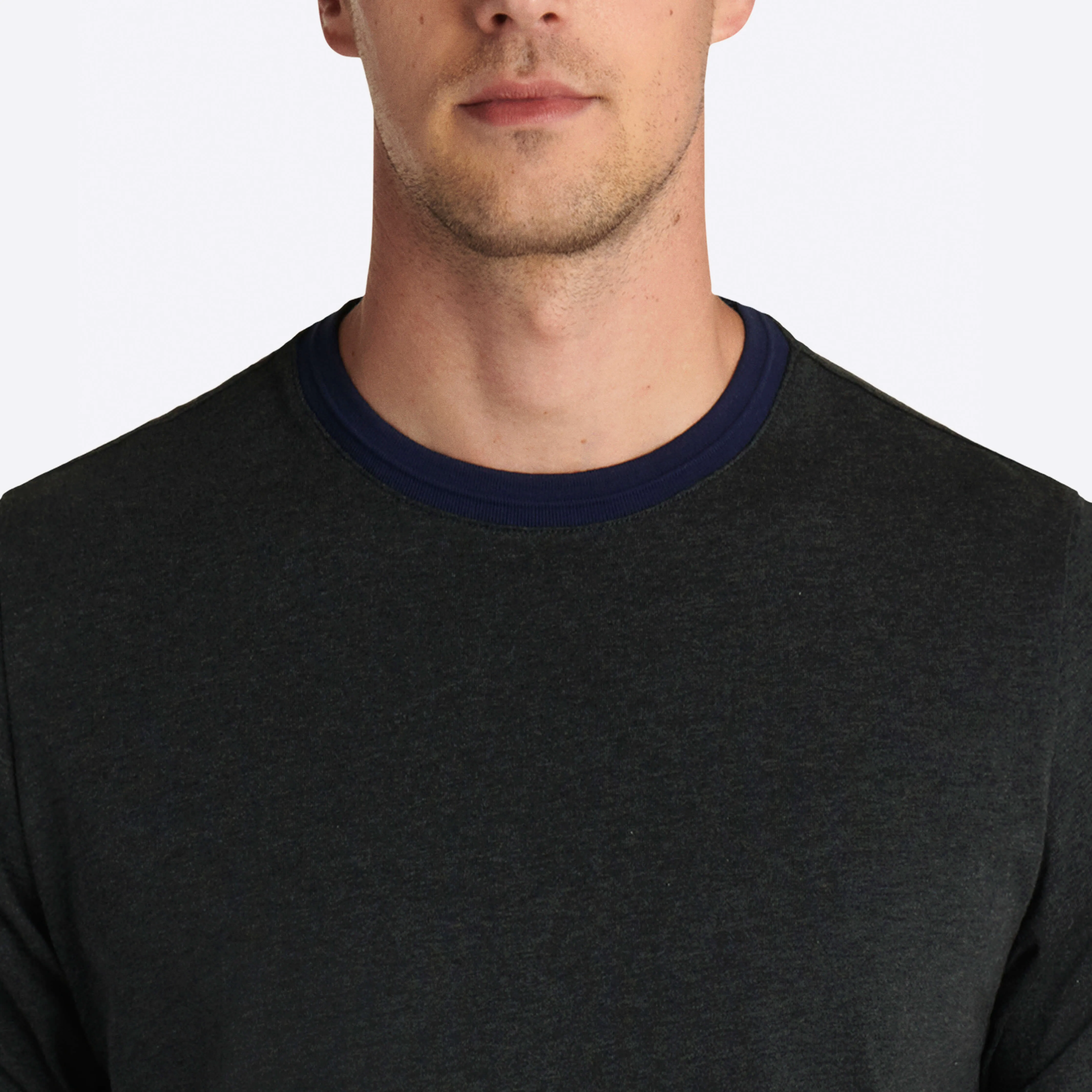 Marbled Long Sleeve Crew Neck