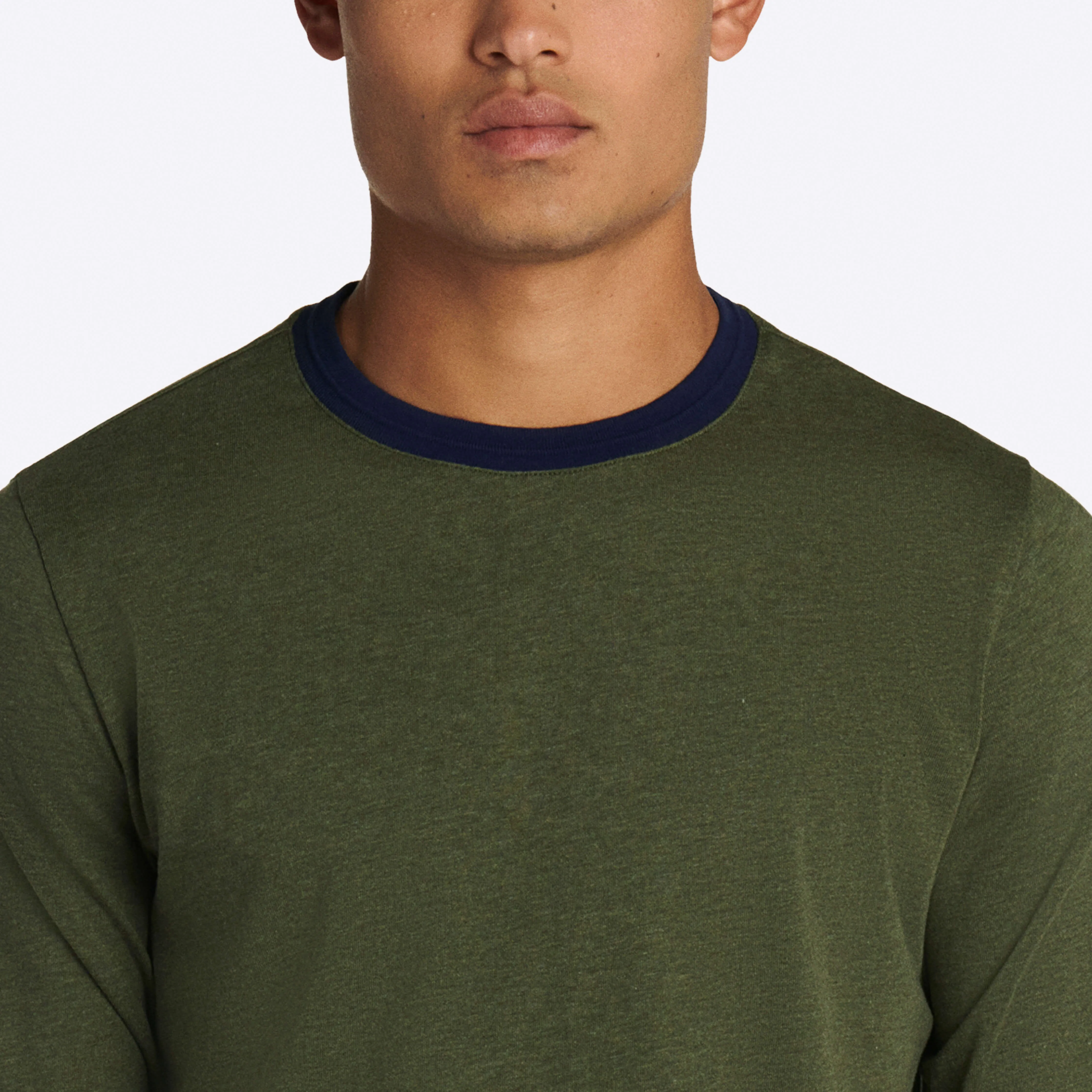 Marbled Long Sleeve Crew Neck