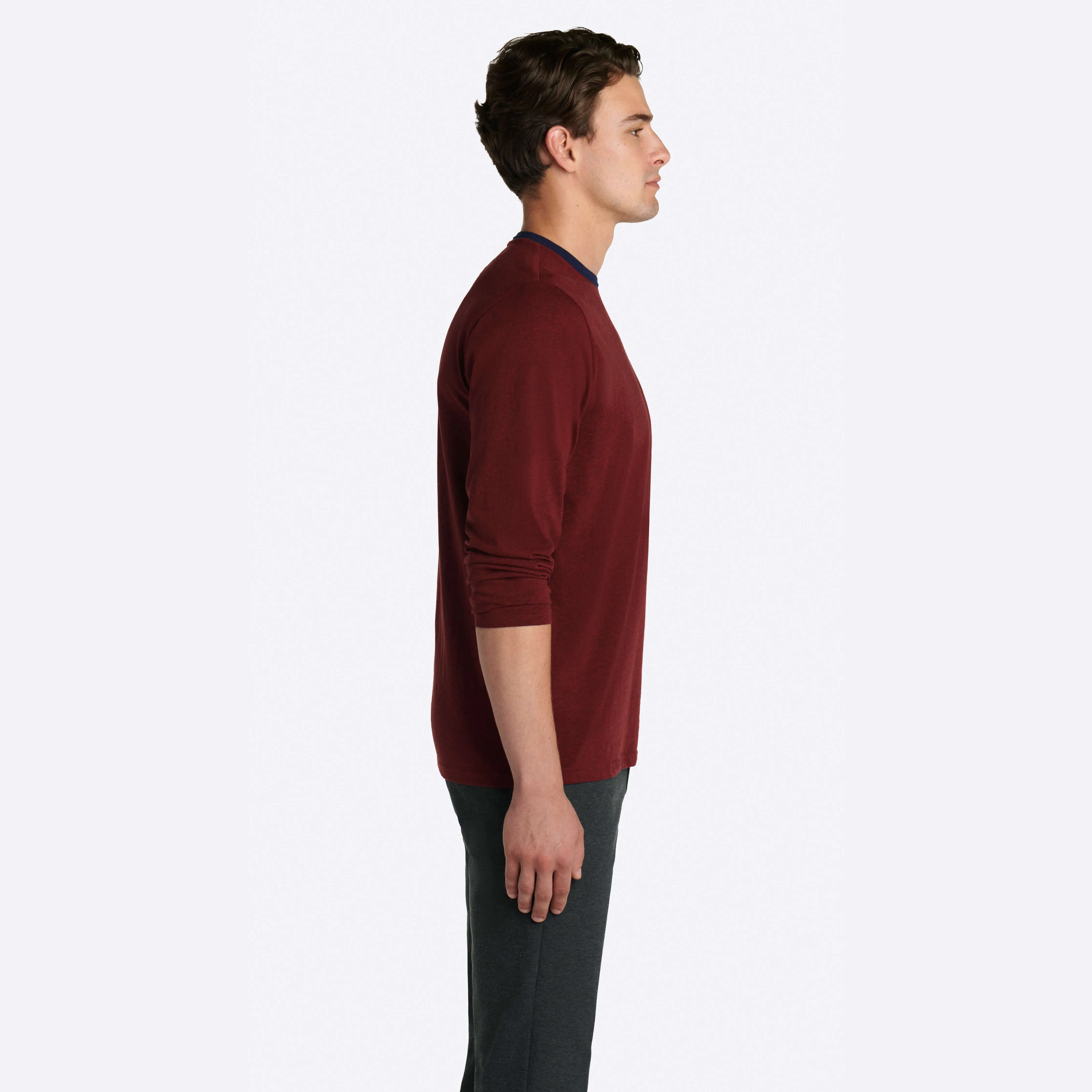 Marbled Long Sleeve Crew Neck
