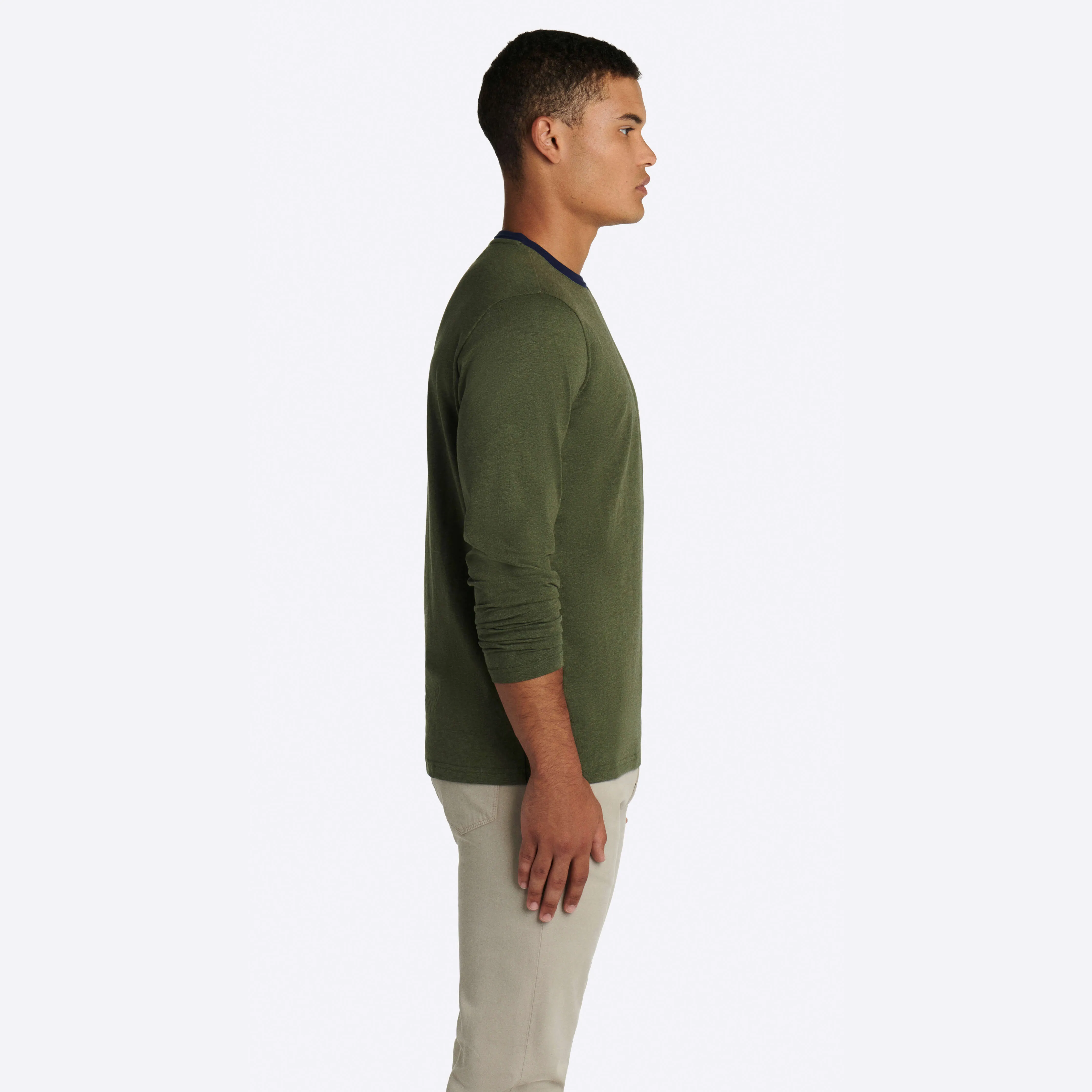 Marbled Long Sleeve Crew Neck