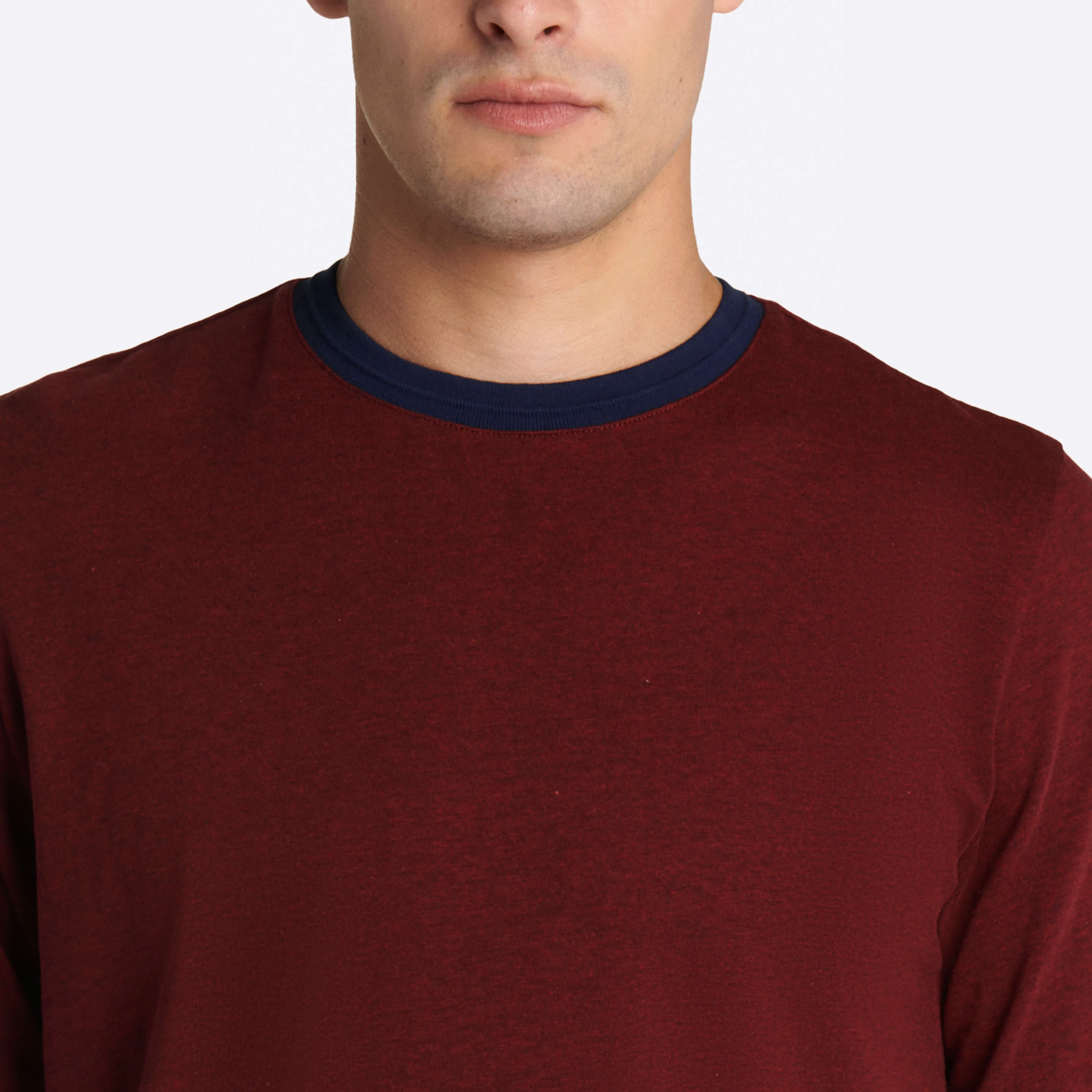 Marbled Long Sleeve Crew Neck