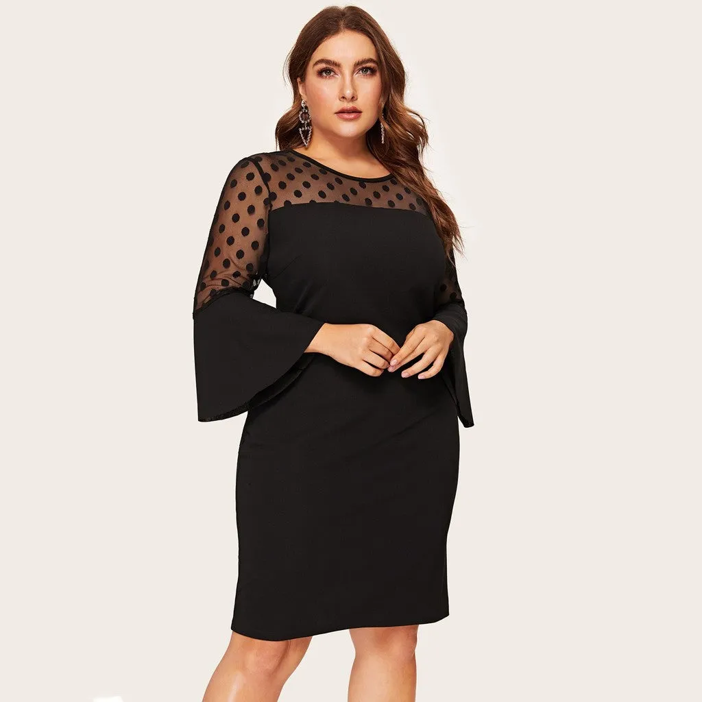 Maternity Plus Size Women Female Patchwork Dress