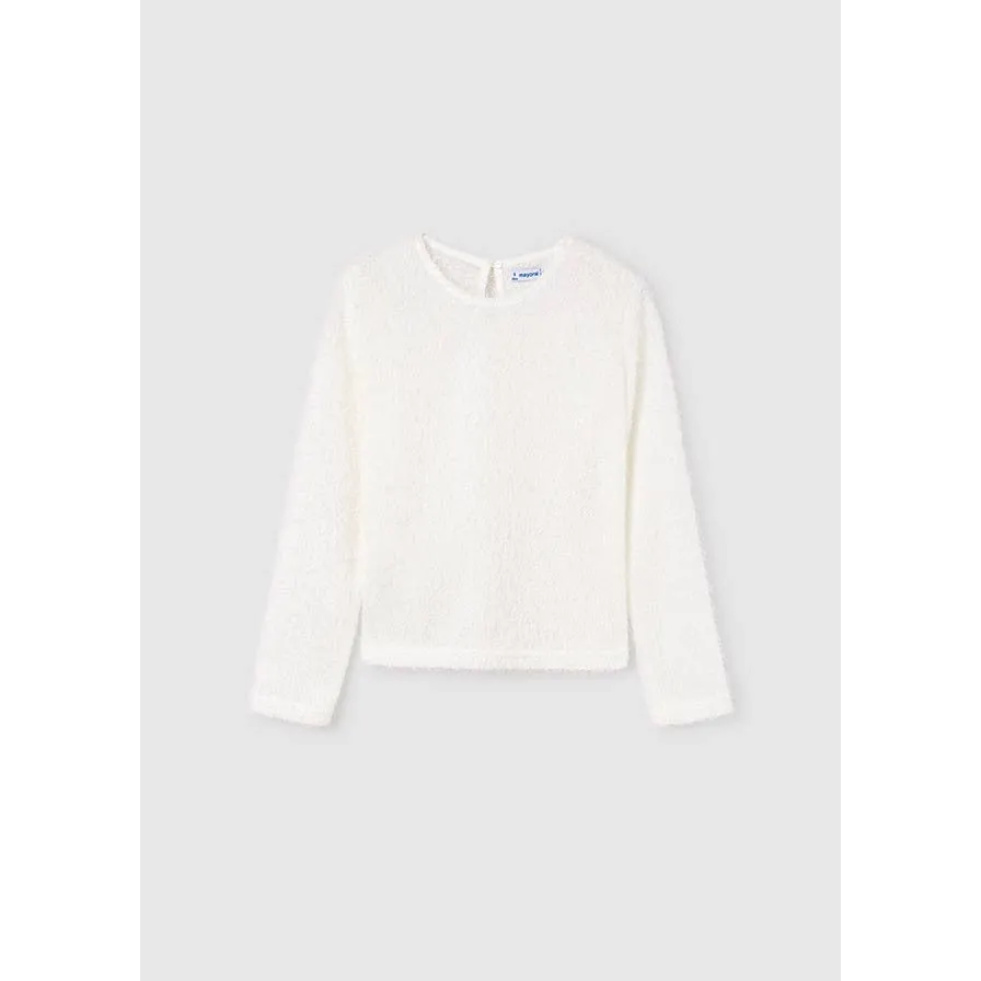 Mayoral Off White Long Sleeve Sweater with Undershirt
