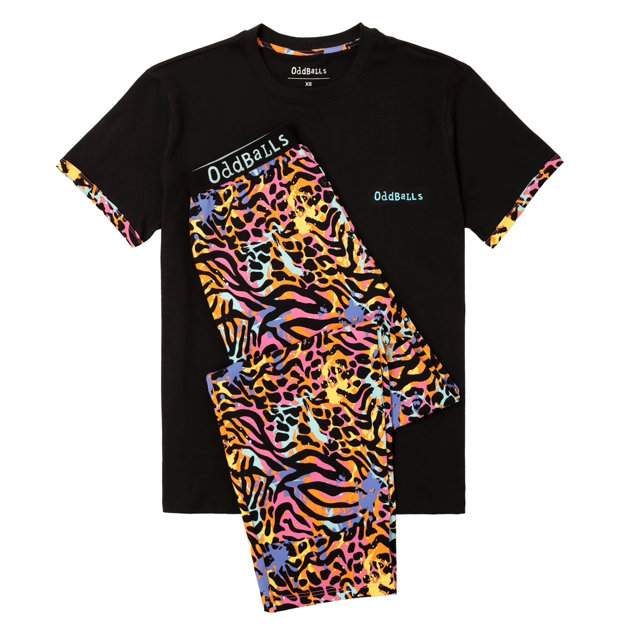 Mens Long Pyjamas - Filthy Animal - Trousers & T-Shirt