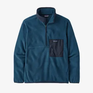 MENS PATAGONIA MICRODINI 1/2 ZIP FLEECE PULLOVER - TIDEPOOL BLUE
