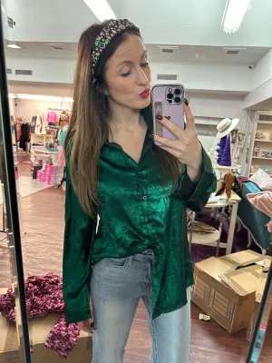 Metallic Mix Top: Green