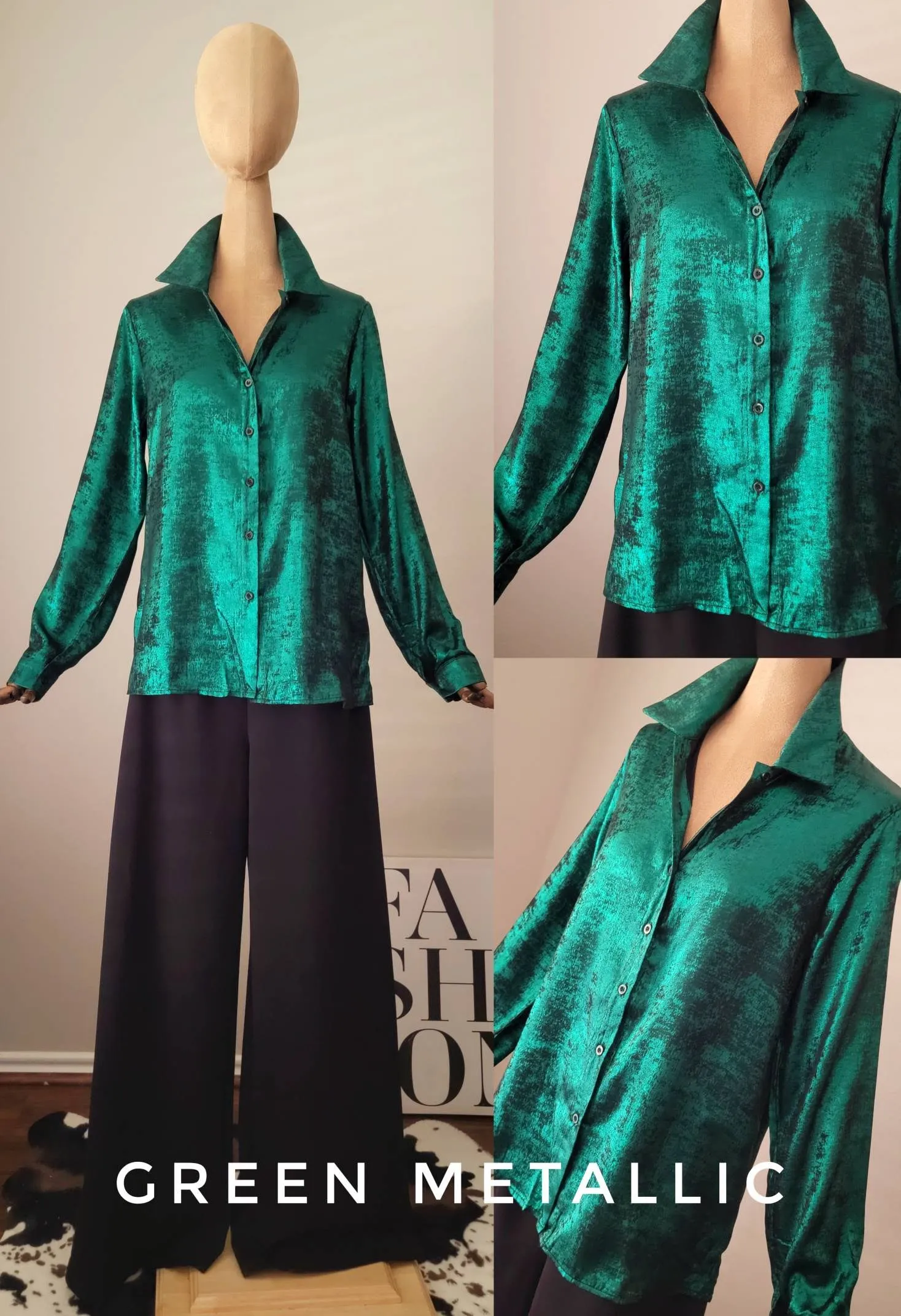 Metallic Mix Top: Green