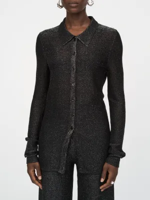 Metallic Shirt in Black Metallic