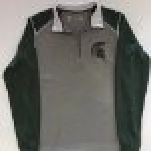 Michigan State Spartans Antigua Gray 1/4 Zip Sweatshirt