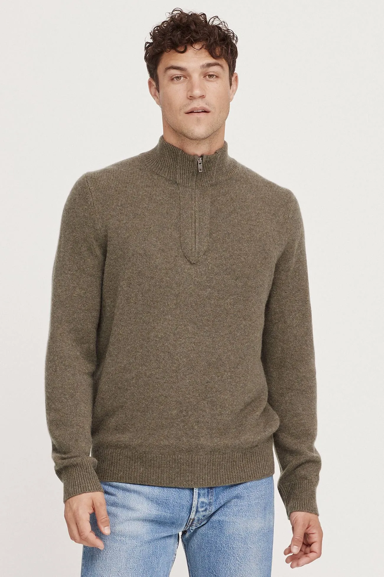 MICK QUARTER-ZIP CASHMERE SWEATER