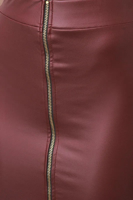 Midi Seamless support Leatherette Weight Skirt Versatile Light