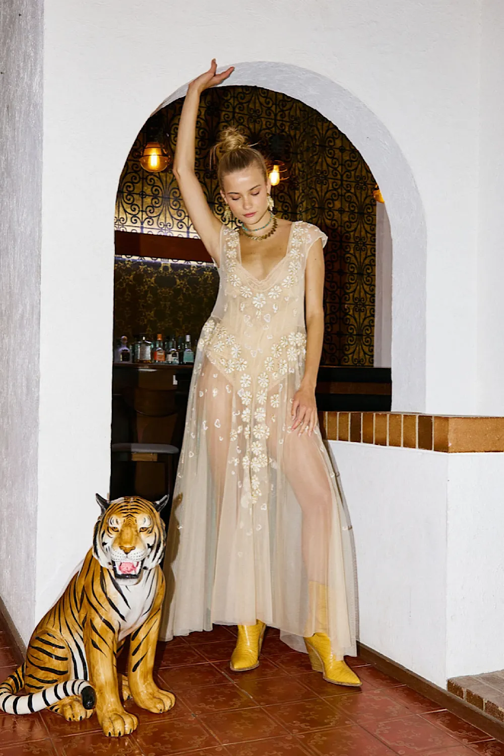 More Than This Tulle, Embroidered   Beaded Maxi Dress