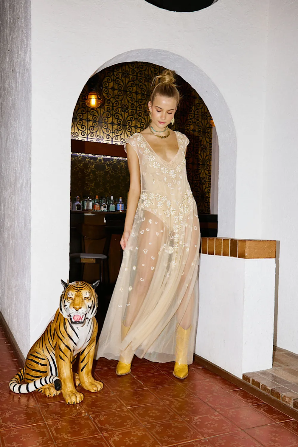 More Than This Tulle, Embroidered   Beaded Maxi Dress