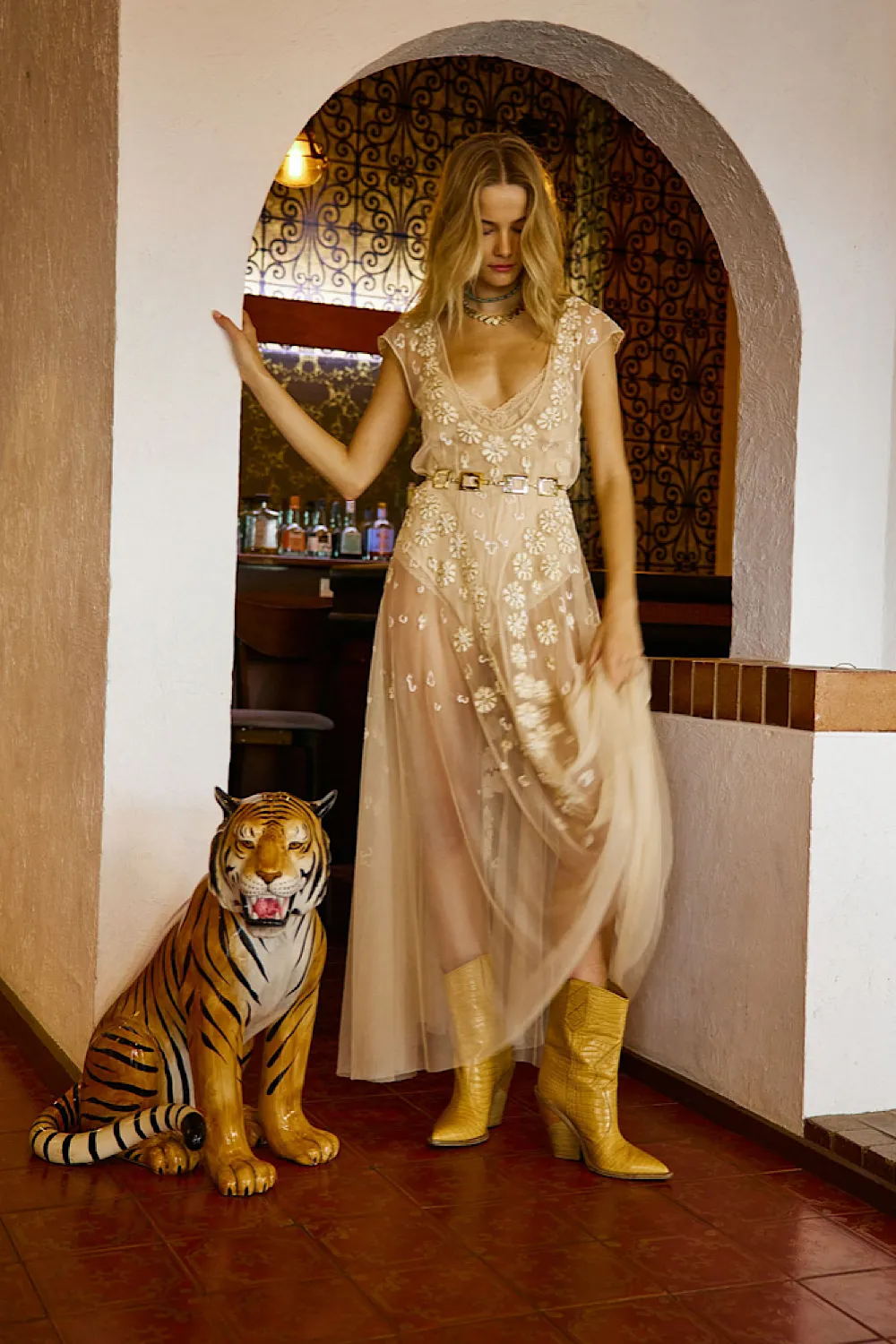 More Than This Tulle, Embroidered   Beaded Maxi Dress