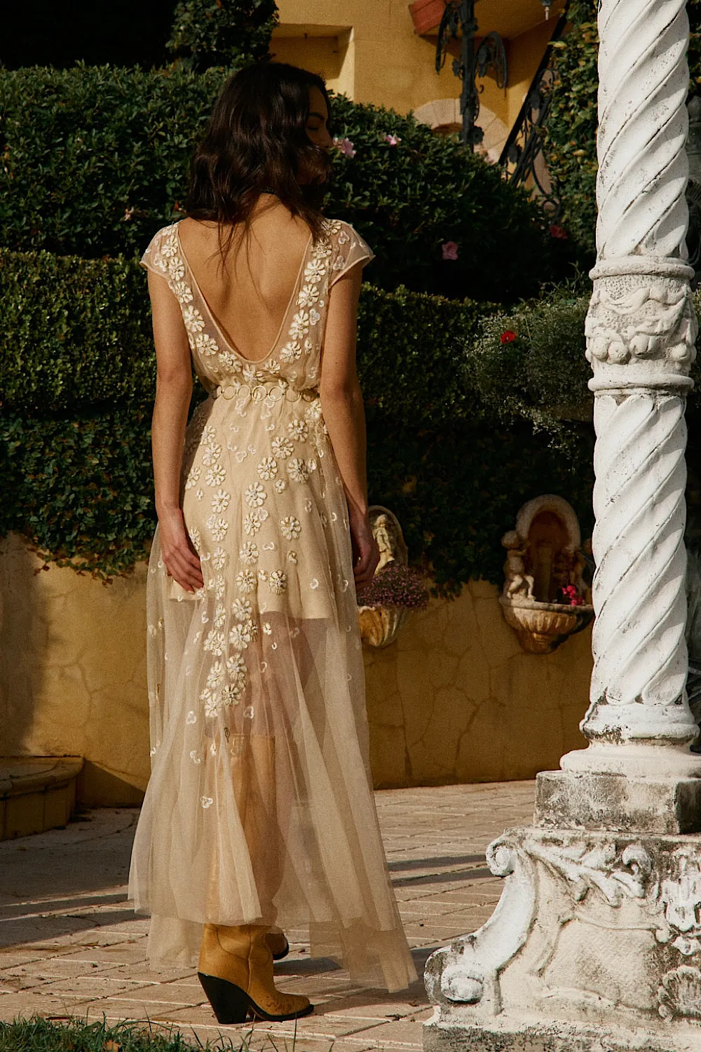 More Than This Tulle, Embroidered   Beaded Maxi Dress