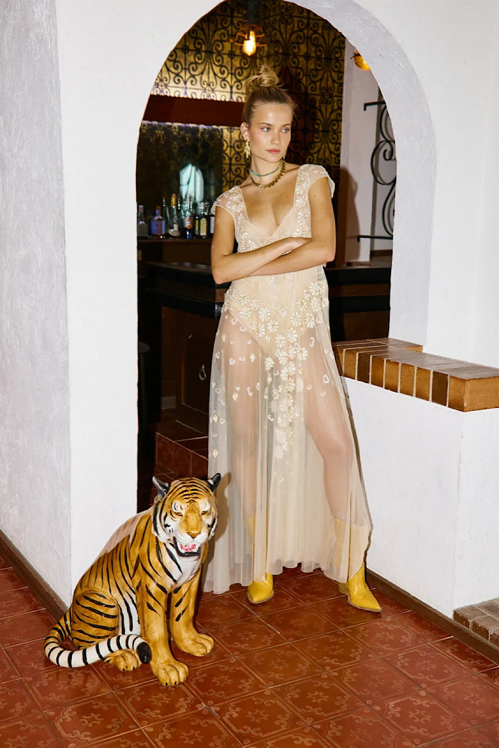 More Than This Tulle, Embroidered   Beaded Maxi Dress