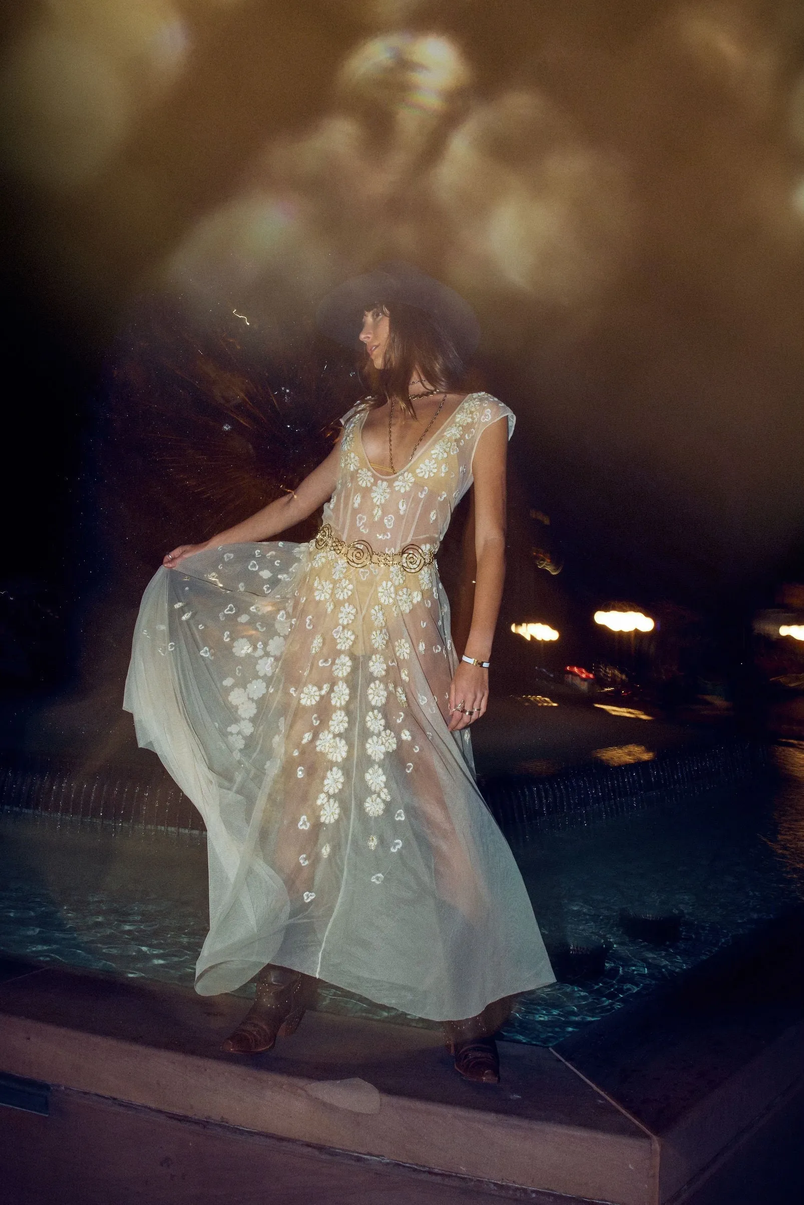 More Than This Tulle, Embroidered   Beaded Maxi Dress