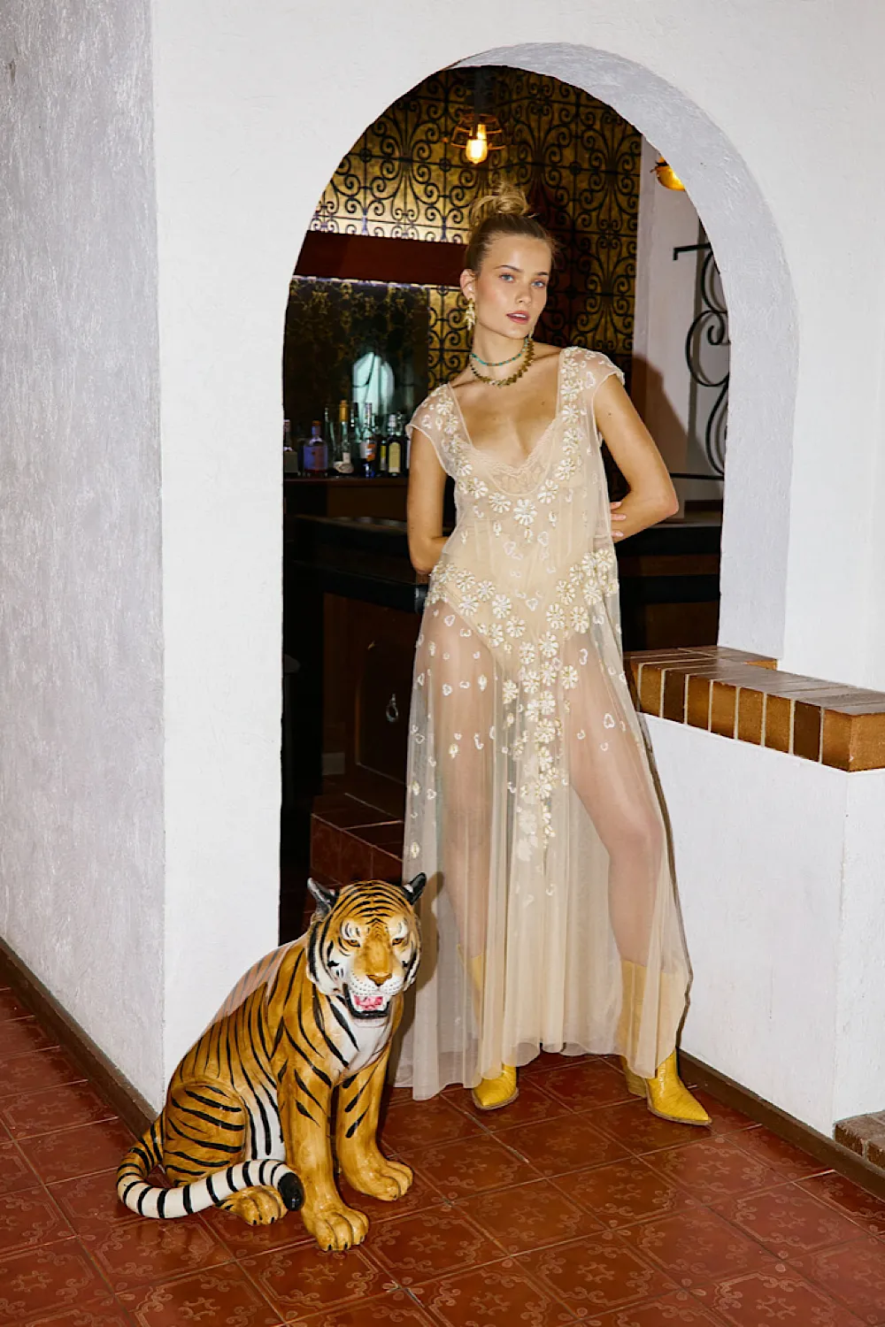 More Than This Tulle, Embroidered   Beaded Maxi Dress