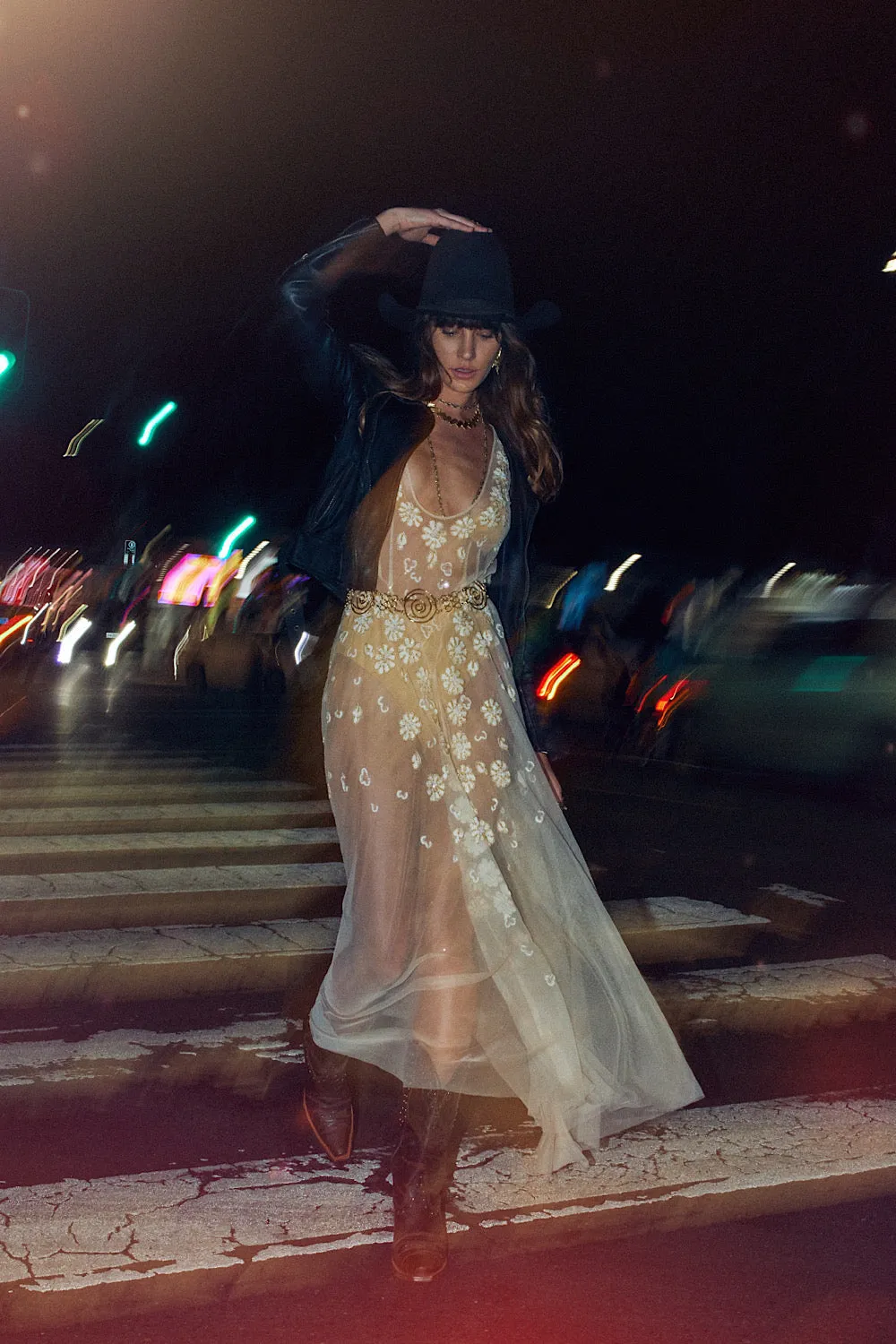 More Than This Tulle, Embroidered   Beaded Maxi Dress