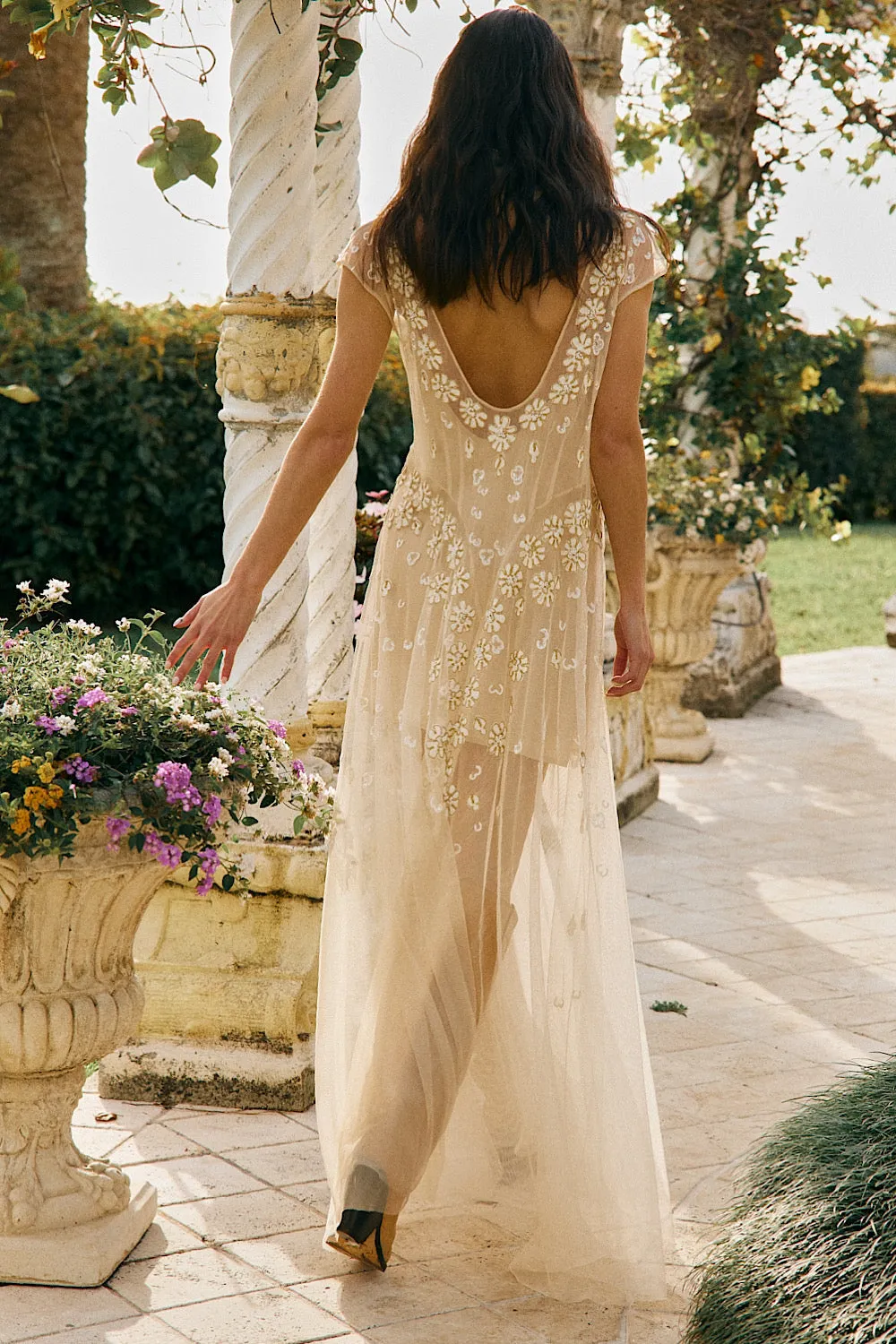 More Than This Tulle, Embroidered   Beaded Maxi Dress