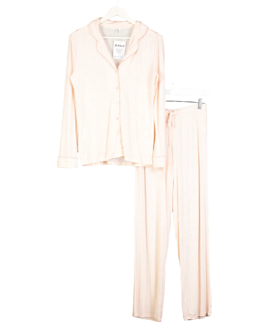 Nordstrom Pink Gingham Pyjama Set UK XS